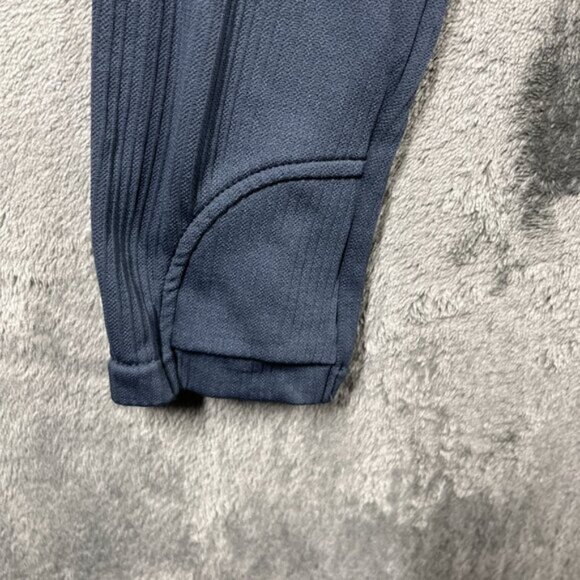 Athleta Flurry Seamless Henley Long Sleeve Top Womens Large Gray Blue Stretch - Picture 9 of 12